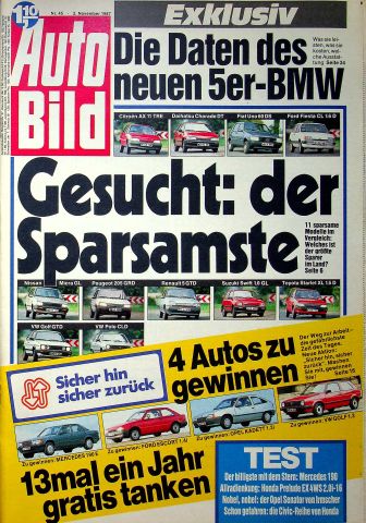 Deckblatt Auto Bild (45/1987)